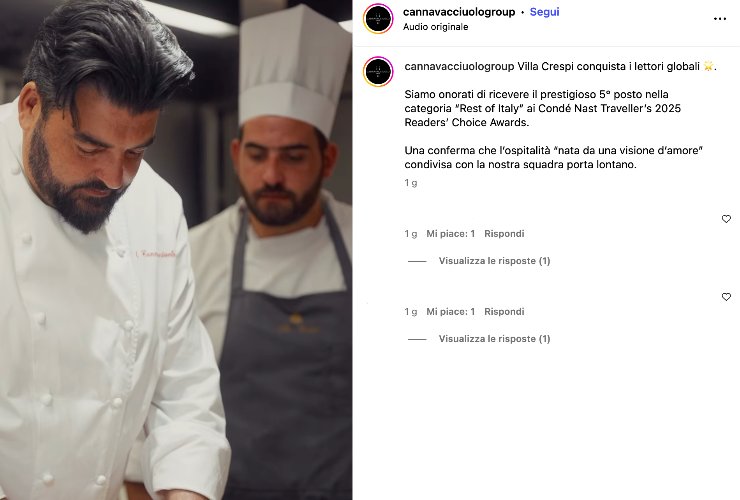 post Instagram di Cannavacciuolo