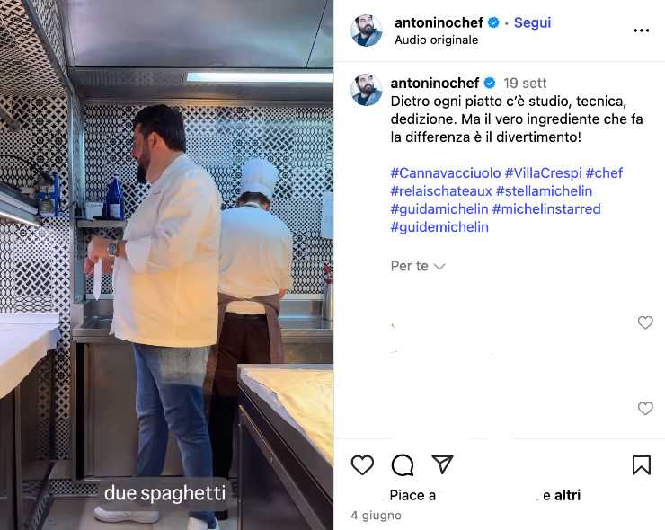 post instagram di cannavacciuolo