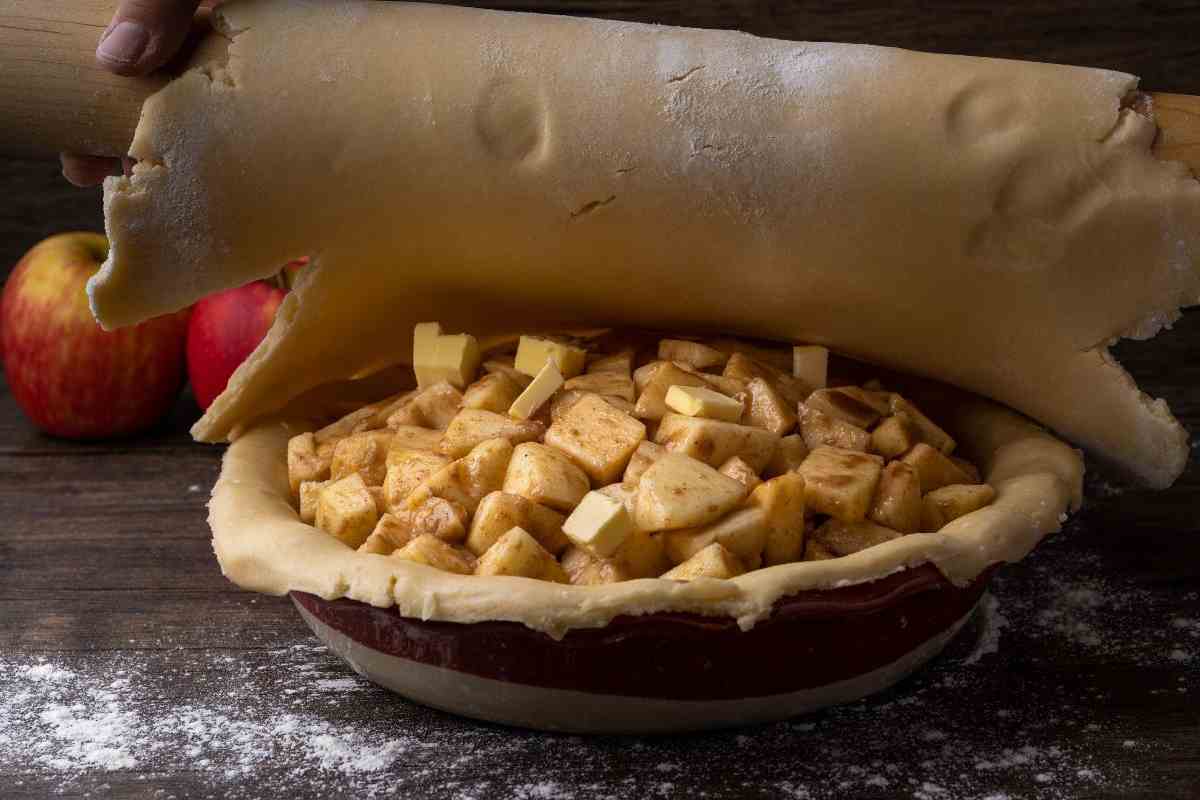 apple pie mentre viene preparata