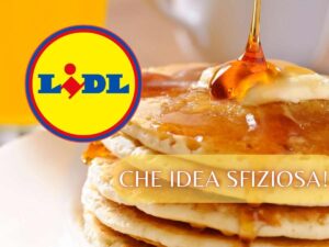 logo lidl scritta e pancakes