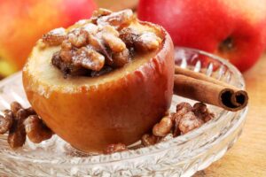 mela cotta con noci e cannella
