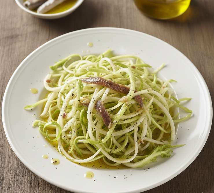 insalata di puntarelle con acciughe