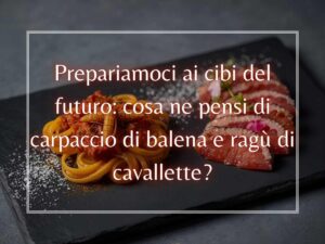 tagliatelle, carpaccio e scritta