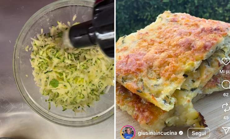 preparazione schiacciata zucchine e patate