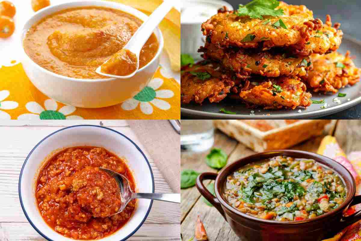 vellutata, zuppa, frittelle e ragù