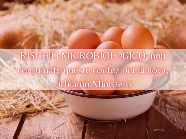 uova fresche in una ciotola e scritta